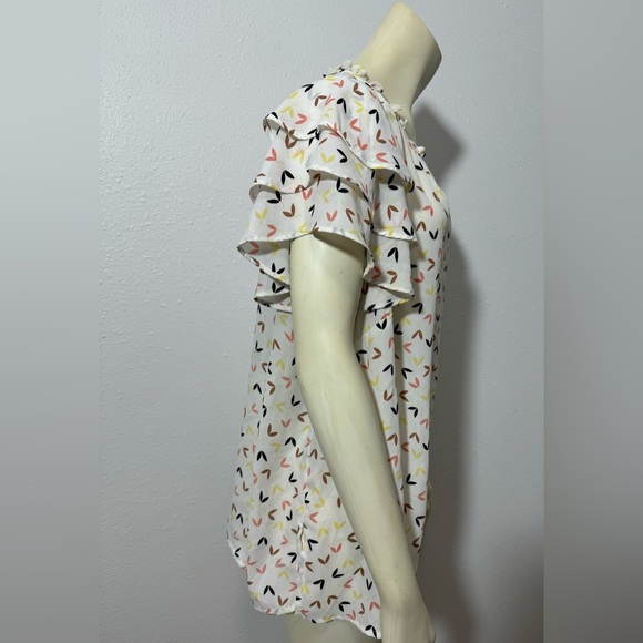 EUC Liz Claiborne Leaf Print Lightweight Blouse - Picture 3 of 11